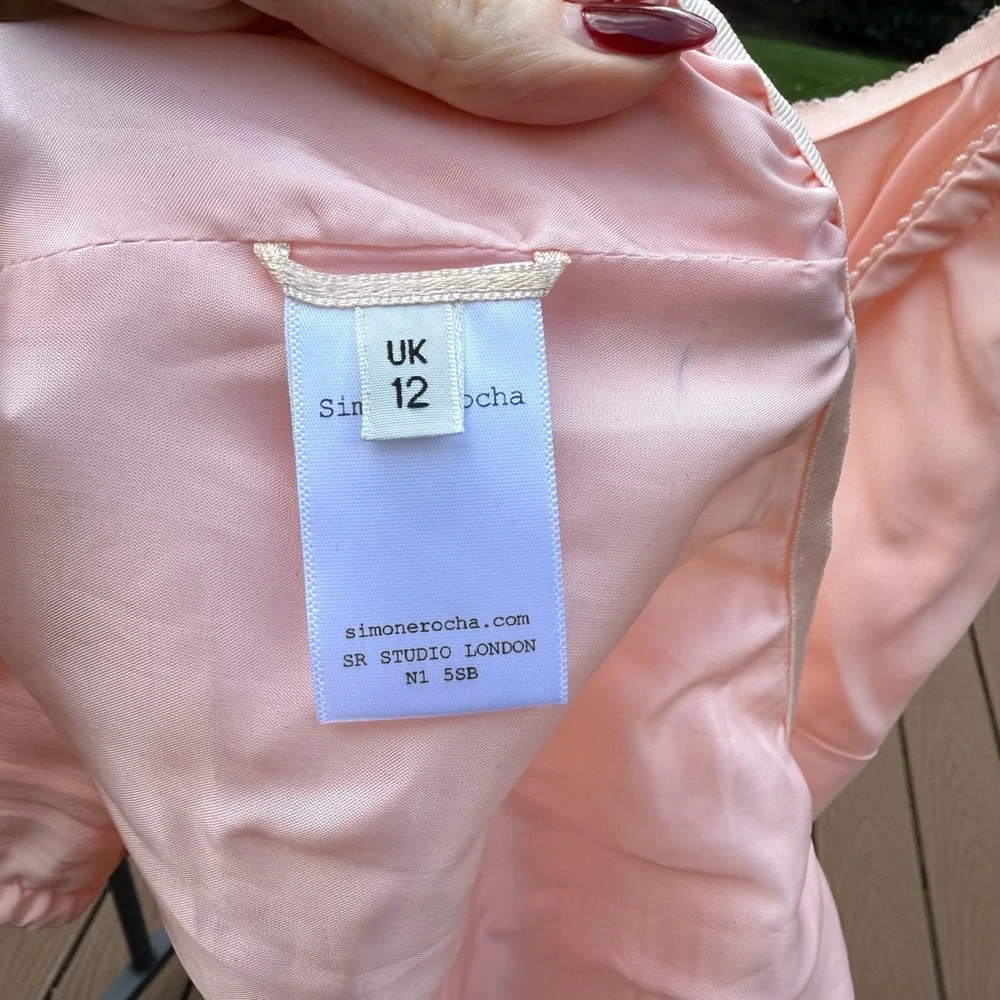 Simone Rocha Blush Pink Bodysuit – Size UK 12 (US 8) NWOT - Picture 5 of 9